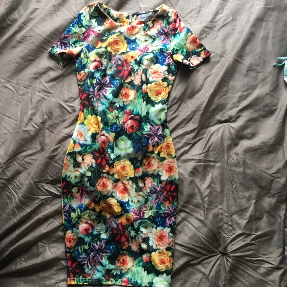 Paper Dolls Floral Midi Dress